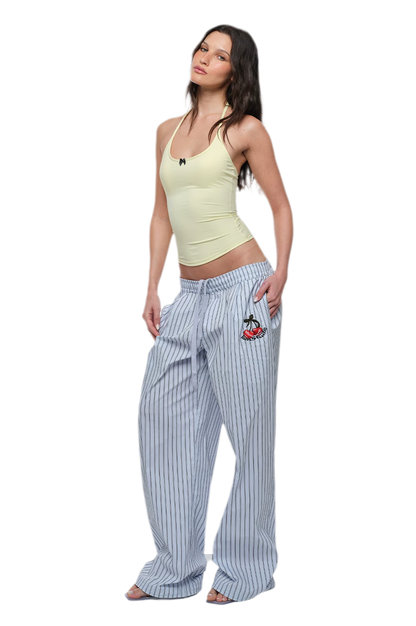 Striped Halter Wide-Leg Set