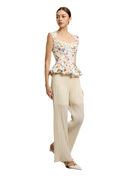 Floral Boned Corset Top