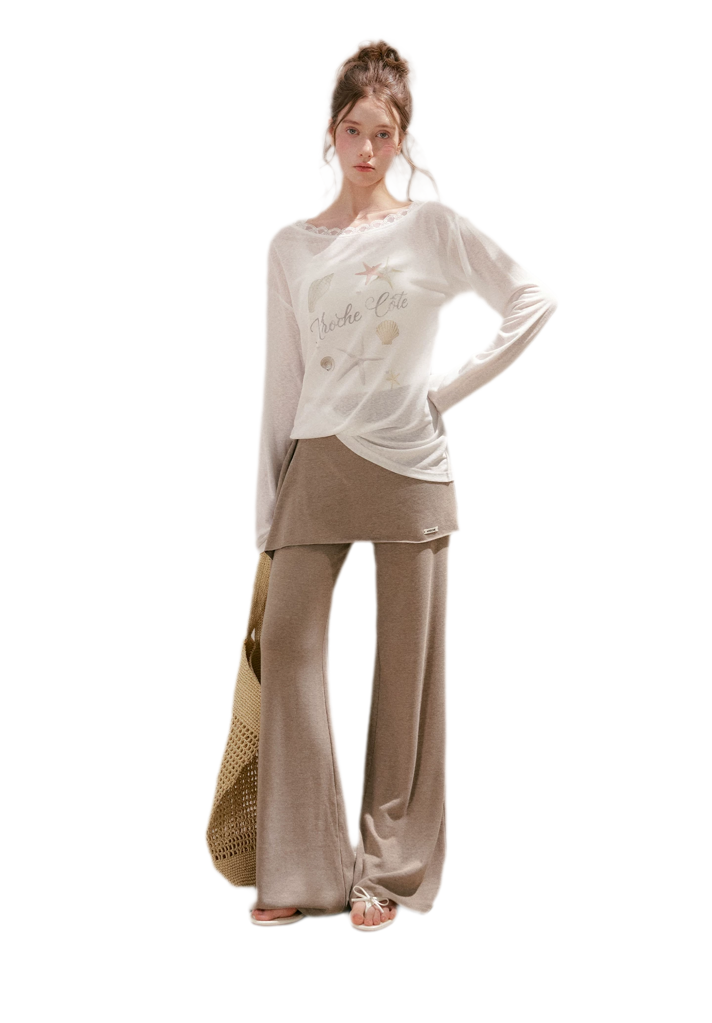 Wrap Tie Flared Pants