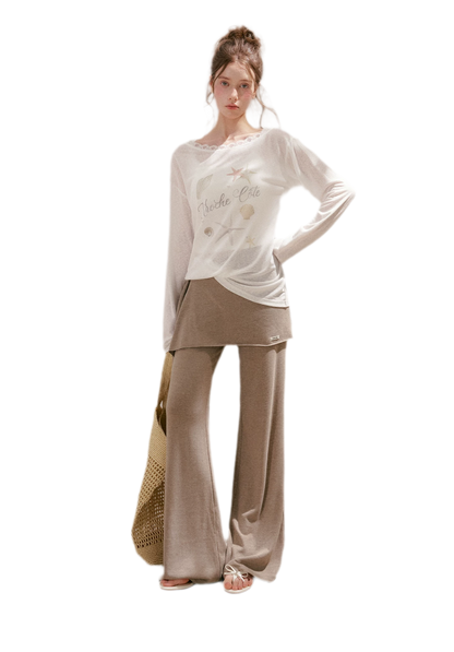 Wrap Tie Flared Pants
