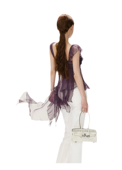 CYNR Misty Chiffon Ruffle Cami – view 14