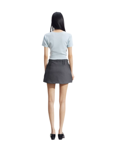 Tailored A-Line Mini Skort