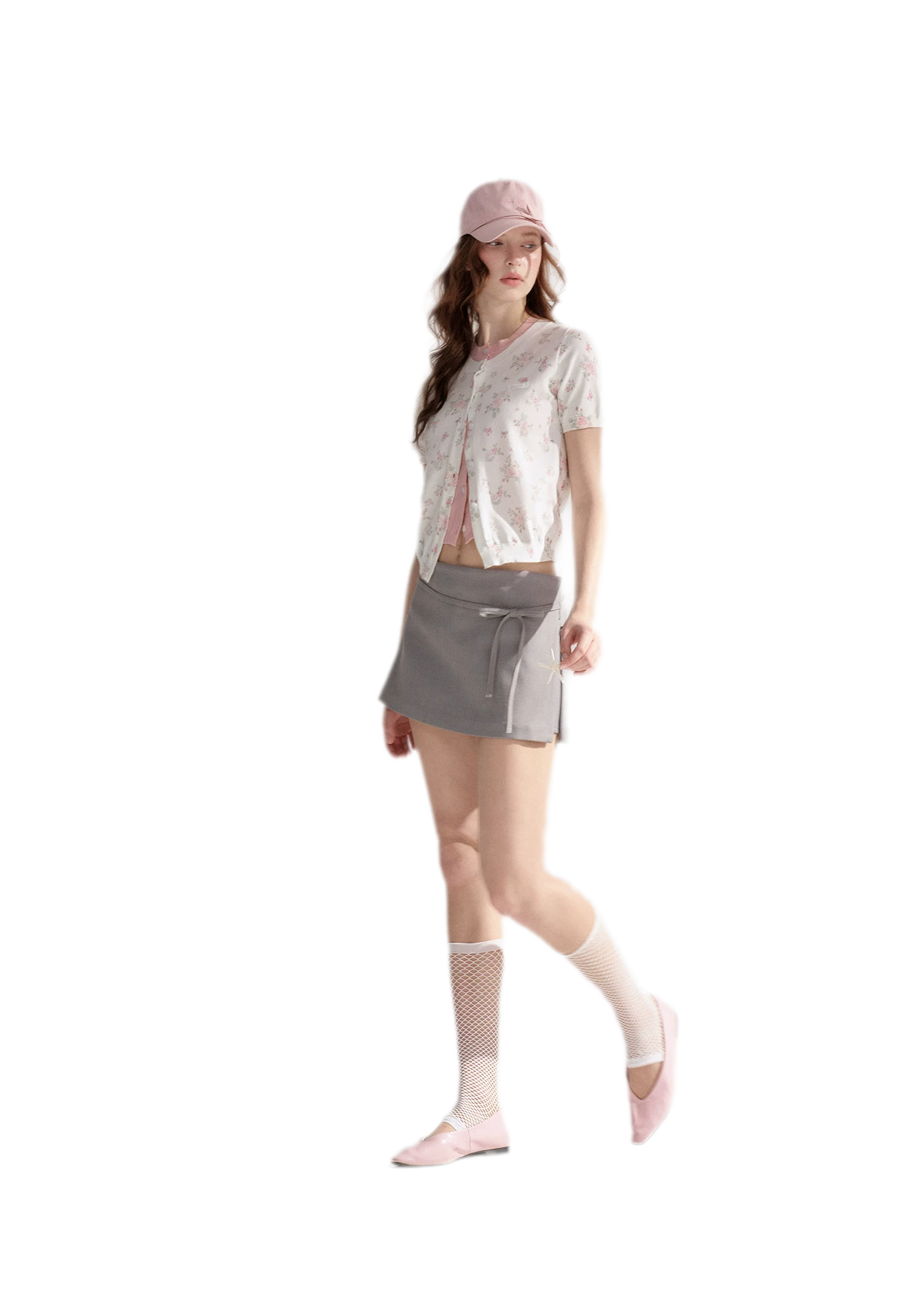 Contrast Faux Layer Knit Tee