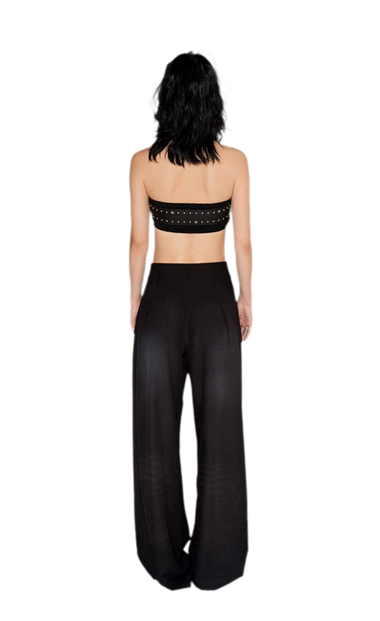 Distressed Studded PU Belt