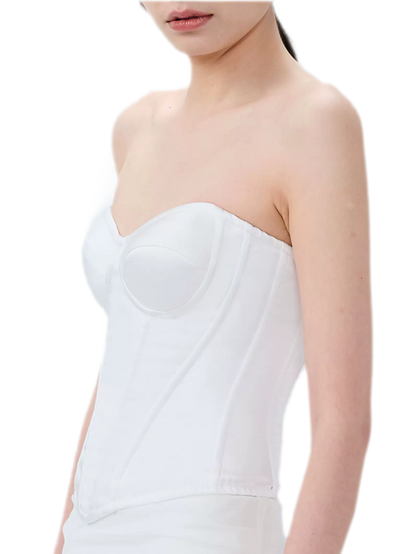 Velvet Bow Satin Corset
