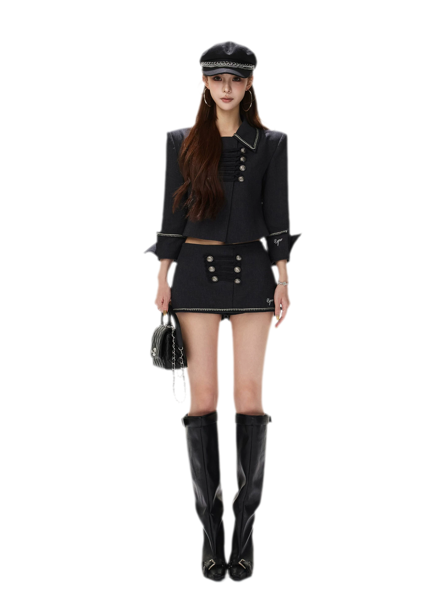 Corded Napoleonic Jacket Skirt Set