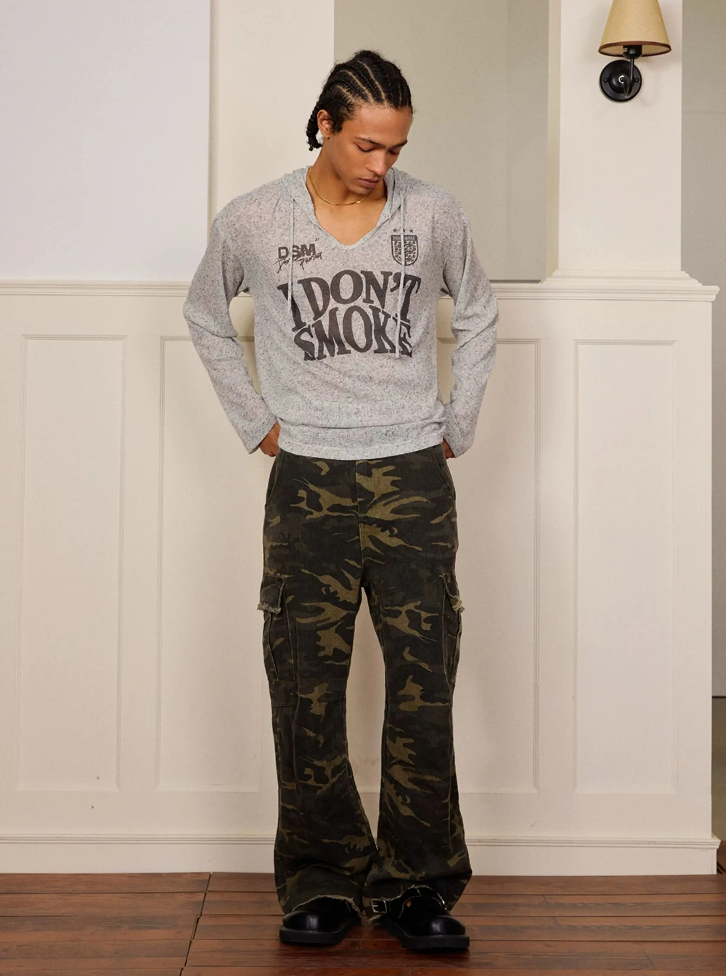 Lightweight Openwork Knit Hoodie
