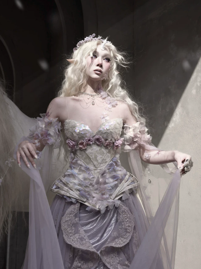 Iridescent Fishbone Corset Top