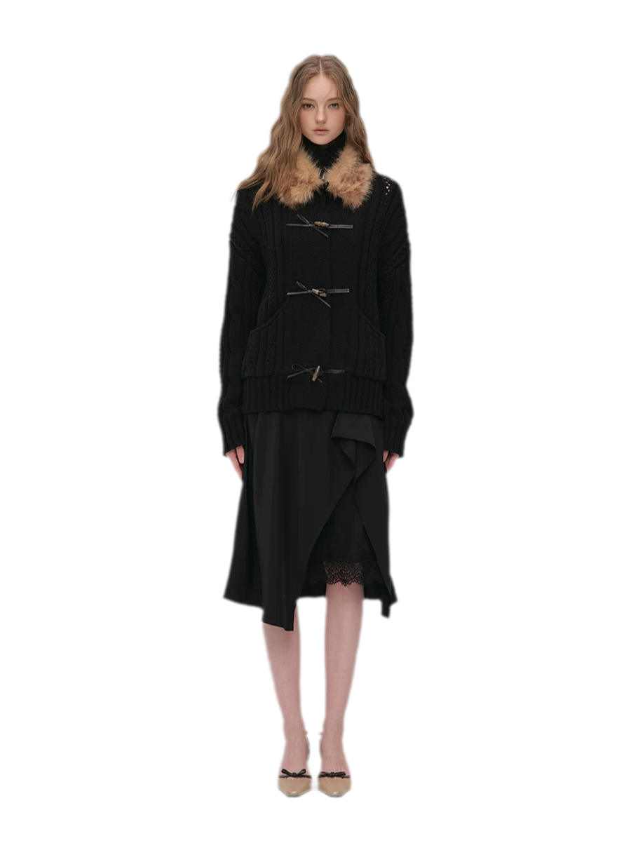 Silky Draped A-Line Skirt