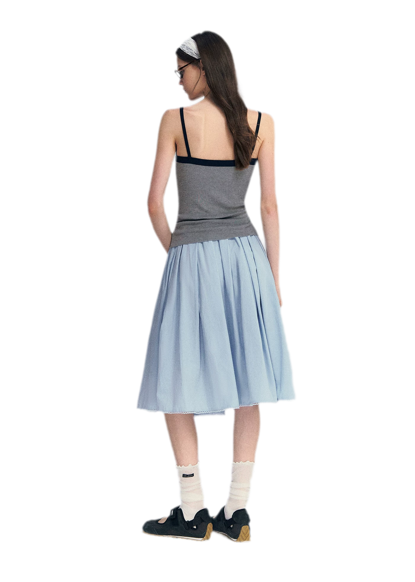 Lyocell Contrast Tie Cami