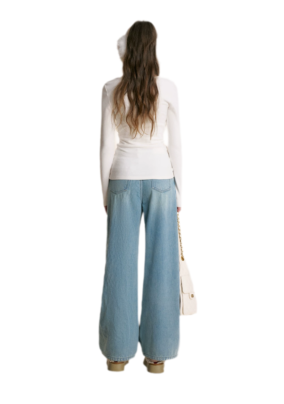 تي شيرت ضيق طويل الأكمام من Deer Velvet