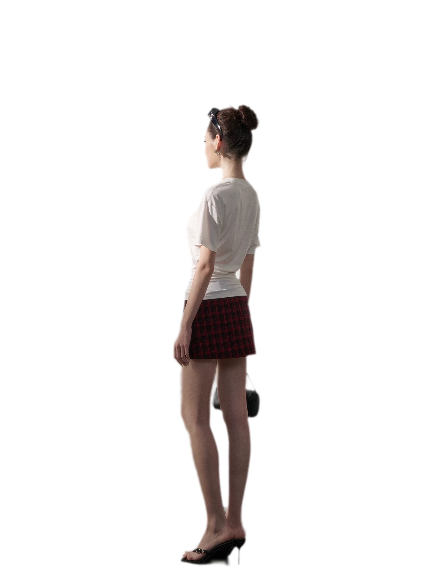 Letter Ruched Short T-Shirt
