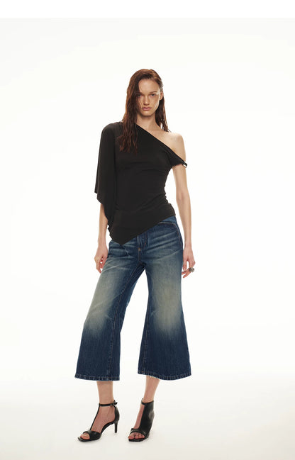 Modal Asymmetrical Single-Shoulder Top