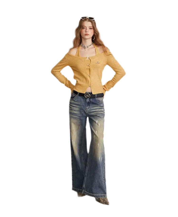 Soft Halter Cropped Cardigan