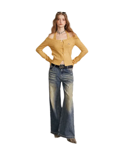 Soft Halter Cropped Cardigan