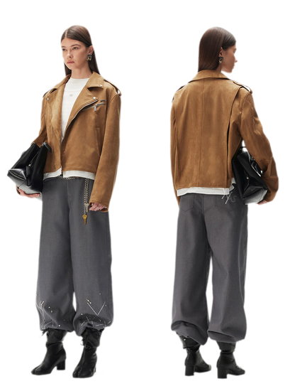 Suede Velvet Relaxed Jacket