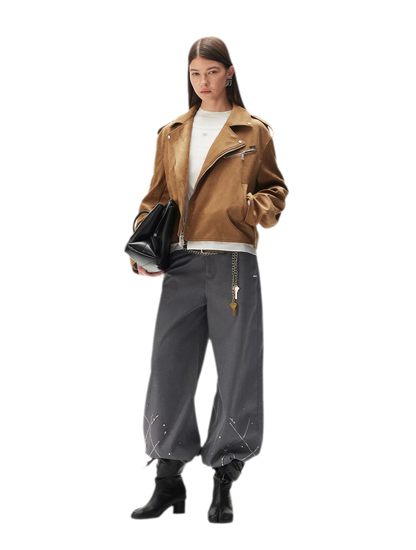 Suede Velvet Relaxed Jacket