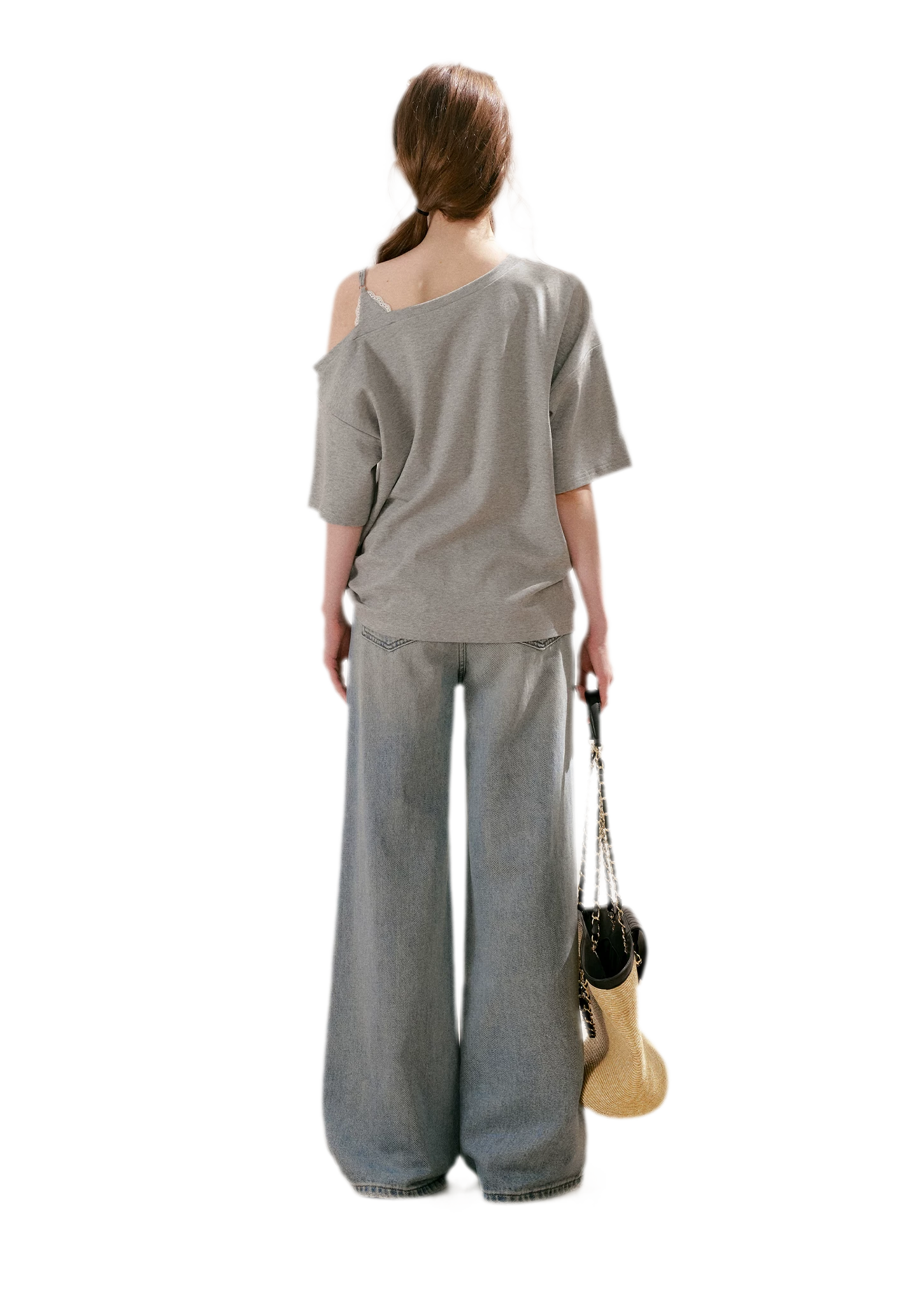 Off-Shoulder Logo T-Shirt