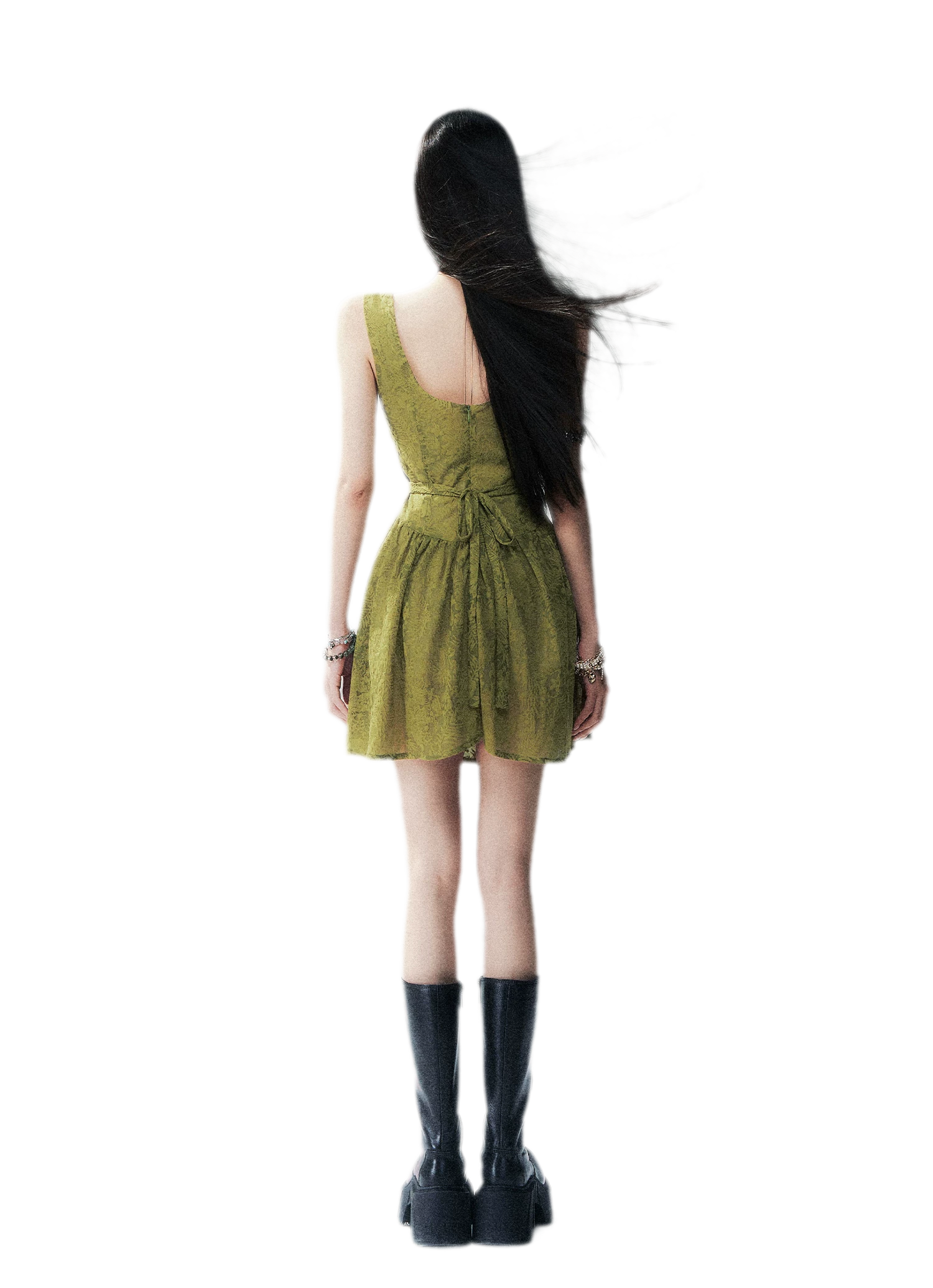 Moss Lace Waist Dress