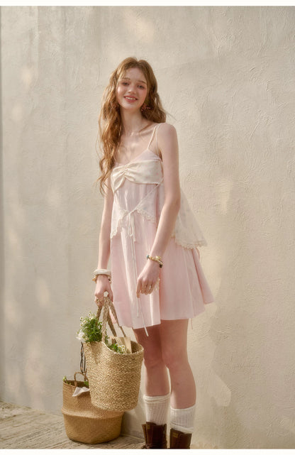 Cream Cotton Chiffon Camisole Dress