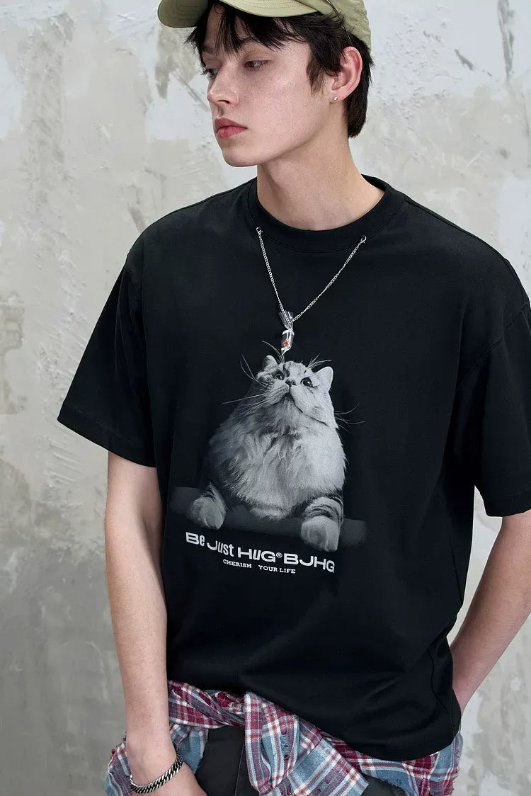 Tactile Graphic Loose T-Shirt