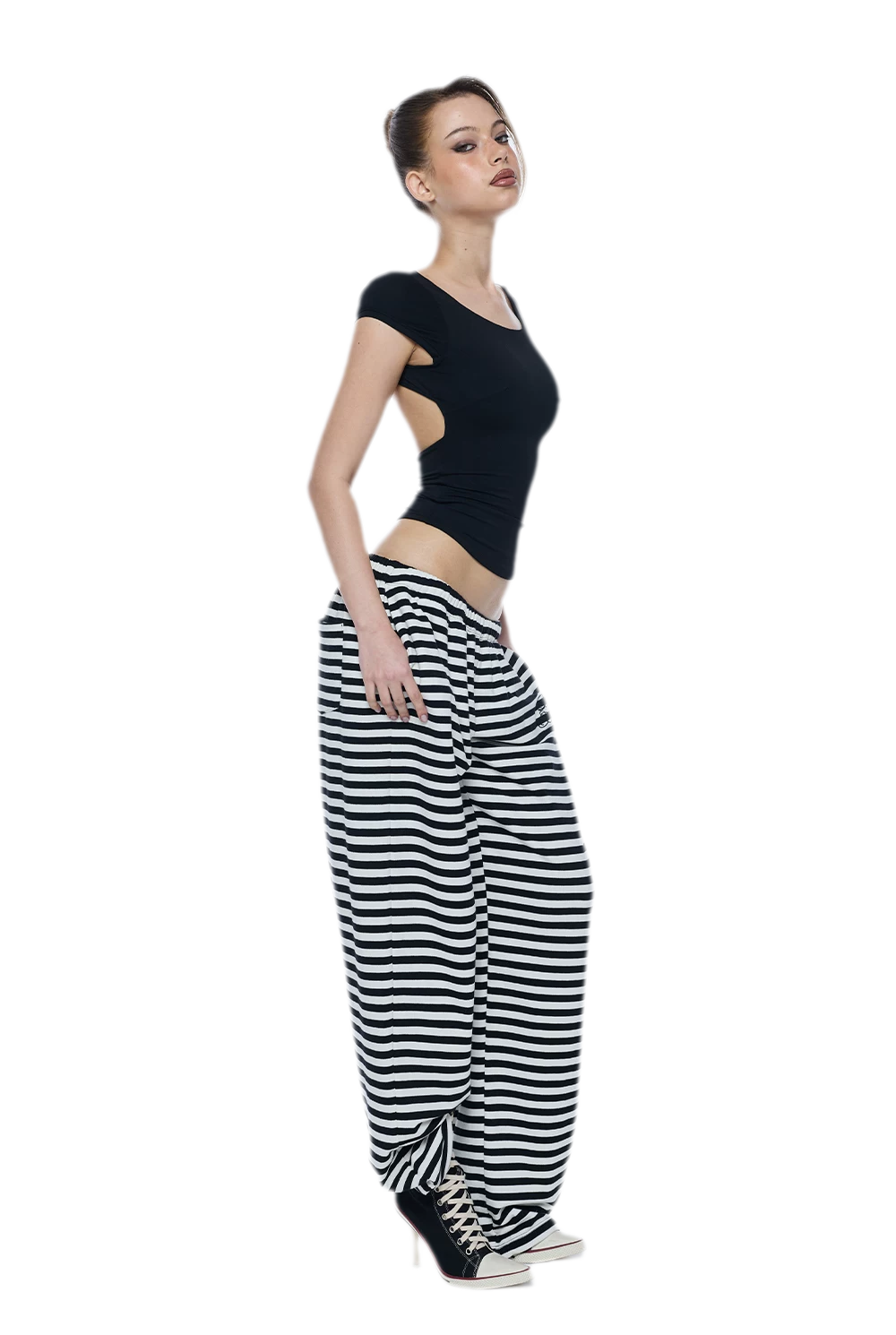 Cutout Backless Slim Tee
