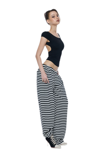 Cutout Backless Slim Tee