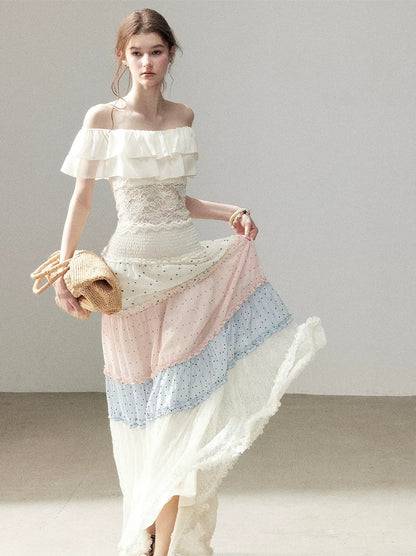 Ruffle Lace Off-Shoulder Top
