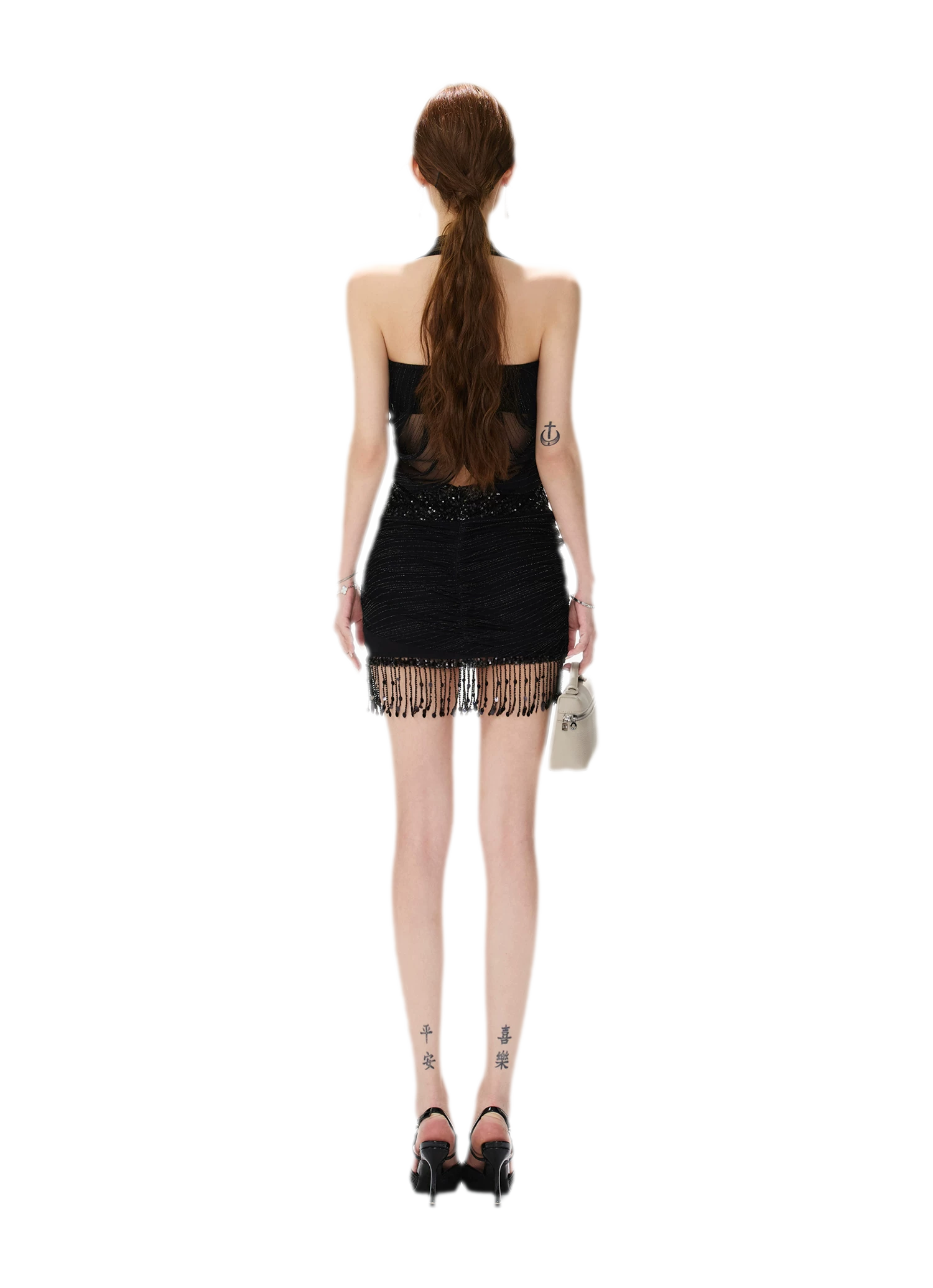 CYNR Halter Sequin Mini Dress – view 19