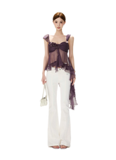 CYNR Misty Chiffon Ruffle Cami – view 15