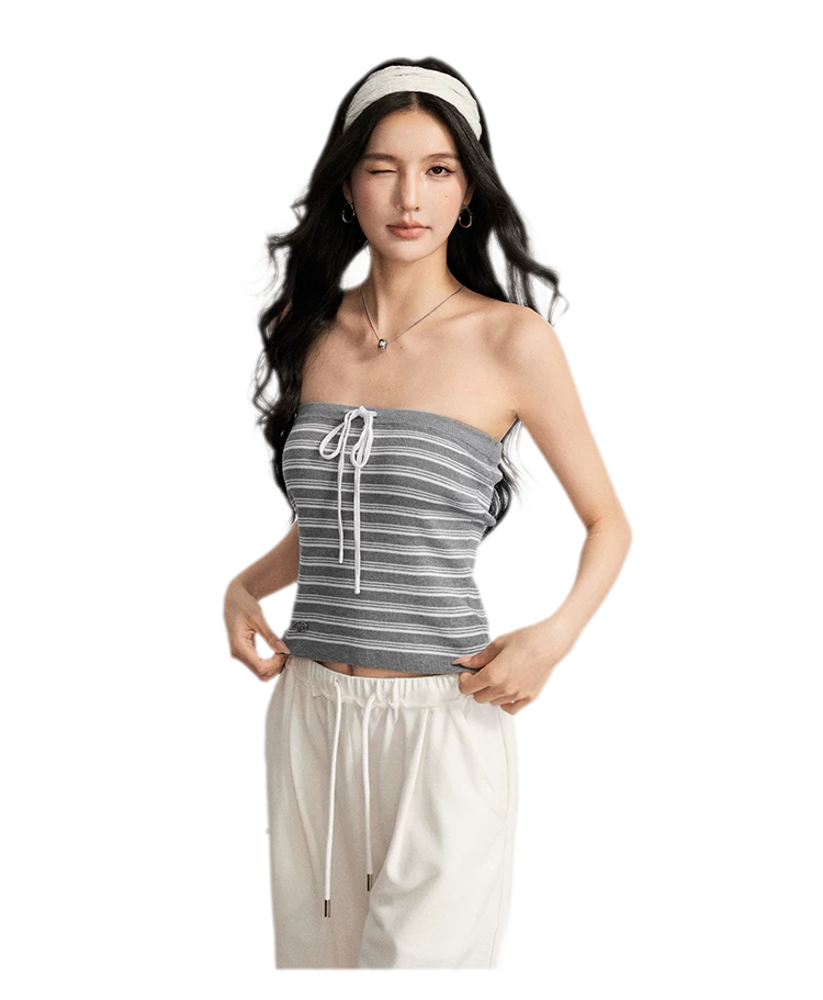 Striped Knit Bustier