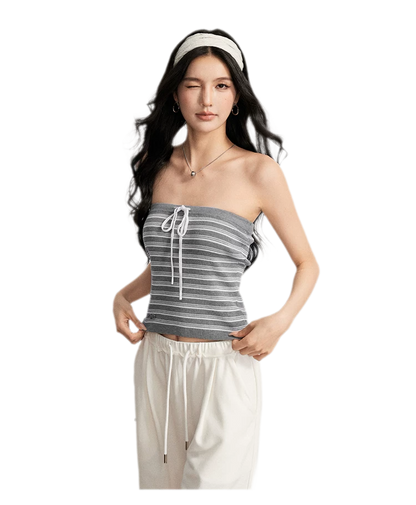 Striped Knit Bustier