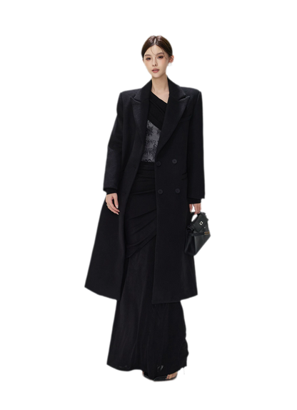 Structured Double-Breasted Wool Coat