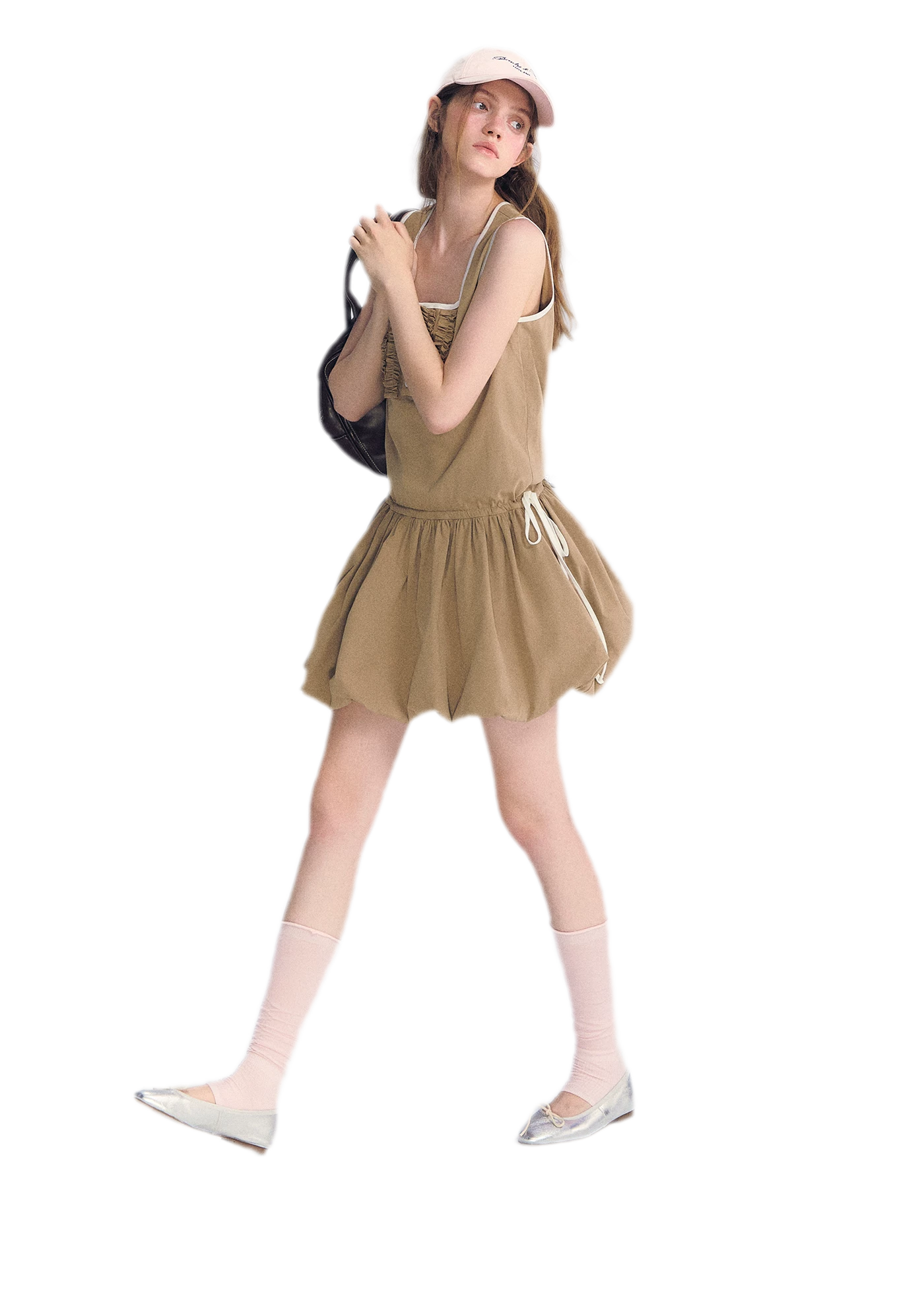 Ruched Lace Bubble Dress