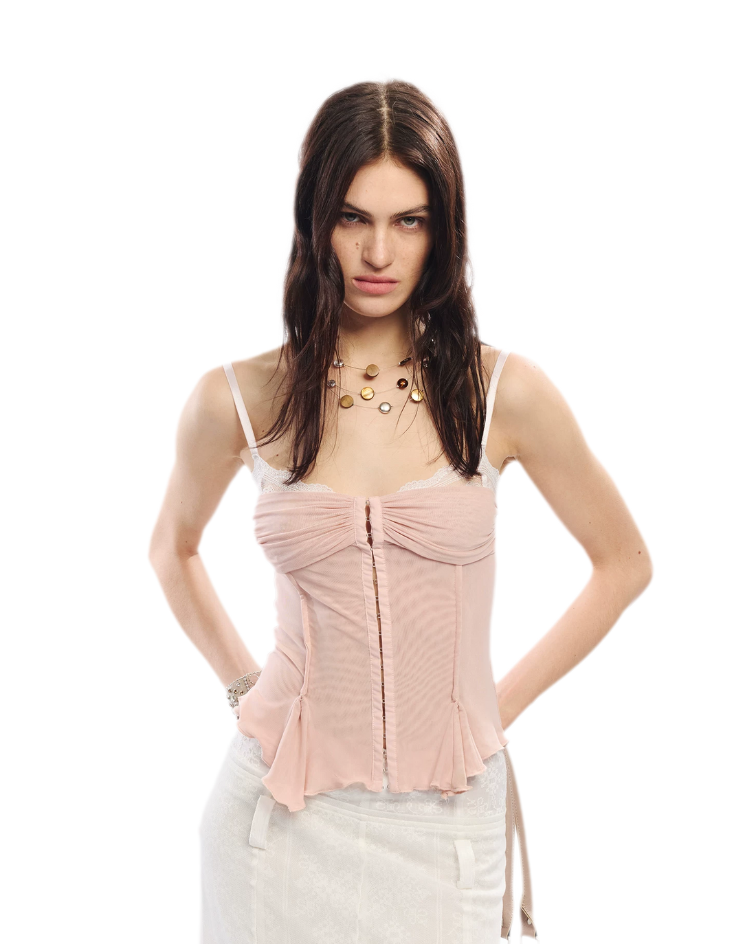 Original Lace Splicing Mesh Camisole