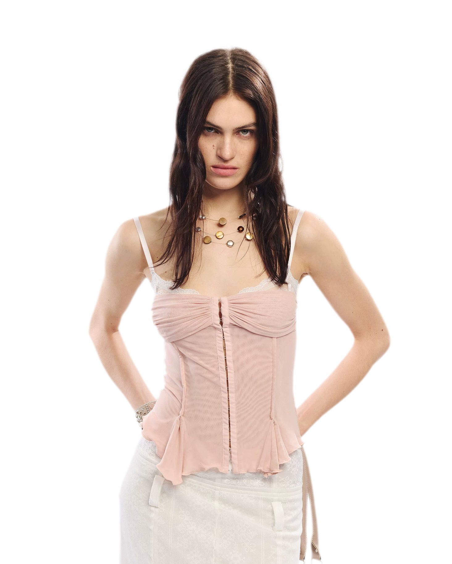 Original Lace Splicing Mesh Camisole