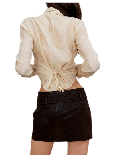 Vintage Utility Belted Mini Skirt