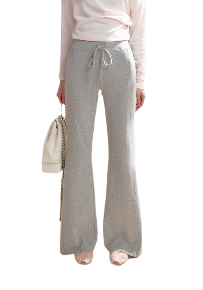 Tencel Cotton Drawstring Flared Pants
