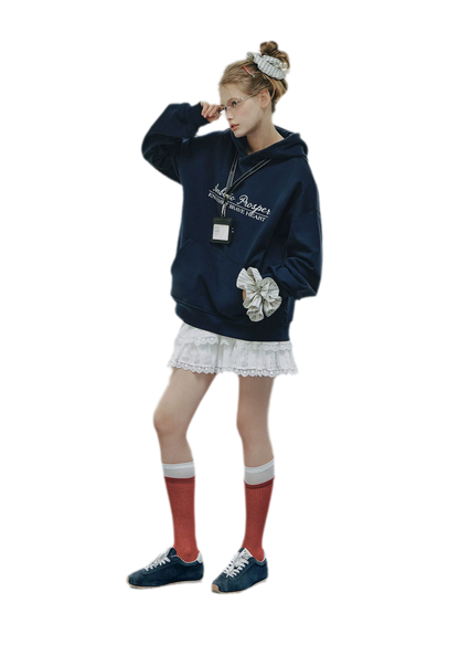Embroidered Cotton Hooded Sweatshirt