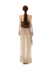 CYNR Sheer Ruffle High-Slit Skirt – view 16