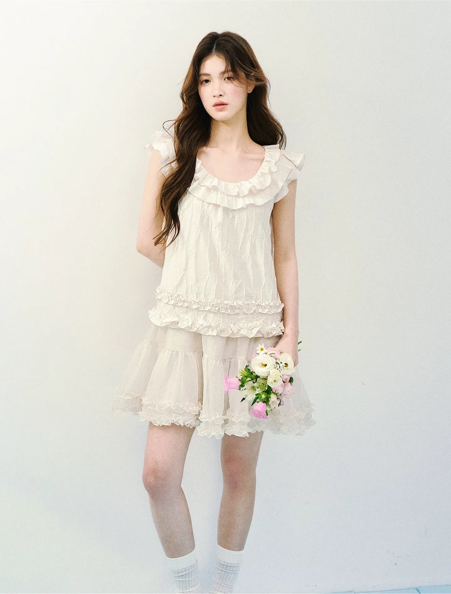 Ruffled A-Line Dress