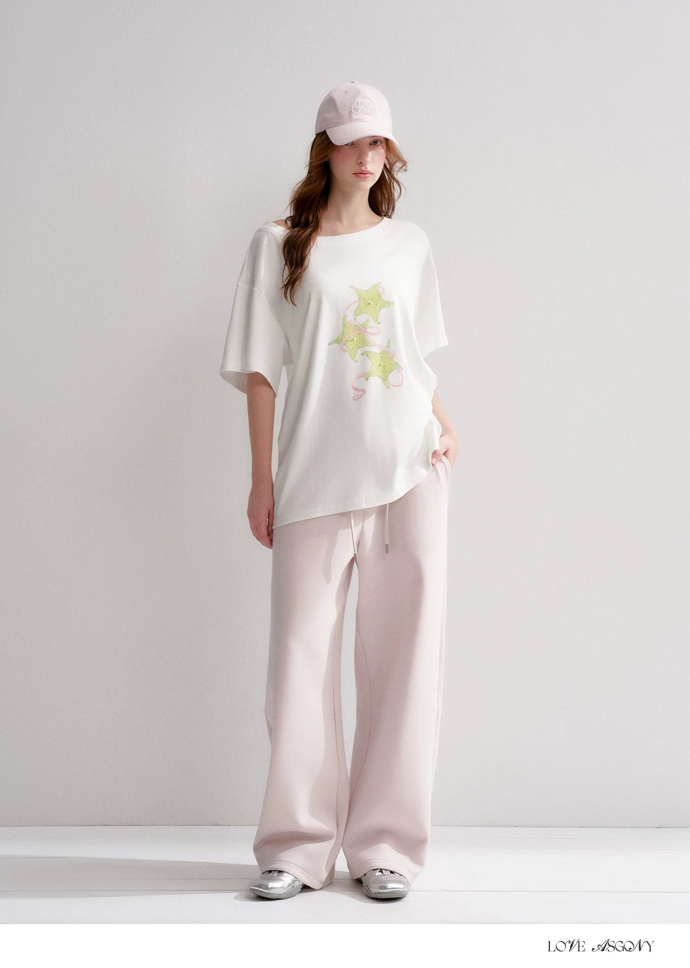 Asymmetrical Starfruit Print T-shirt