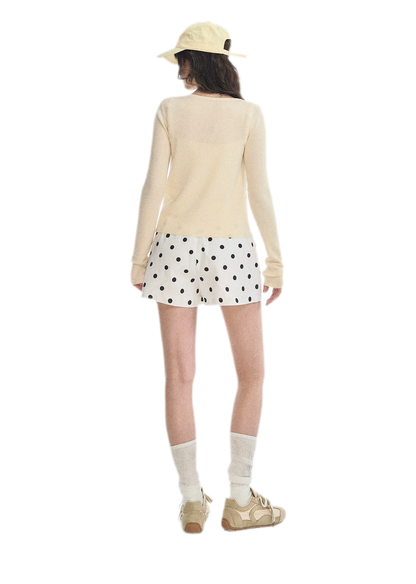 Lace Trim Knitwear Set