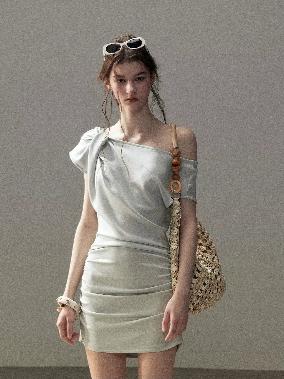 Twist One-Shoulder Dress