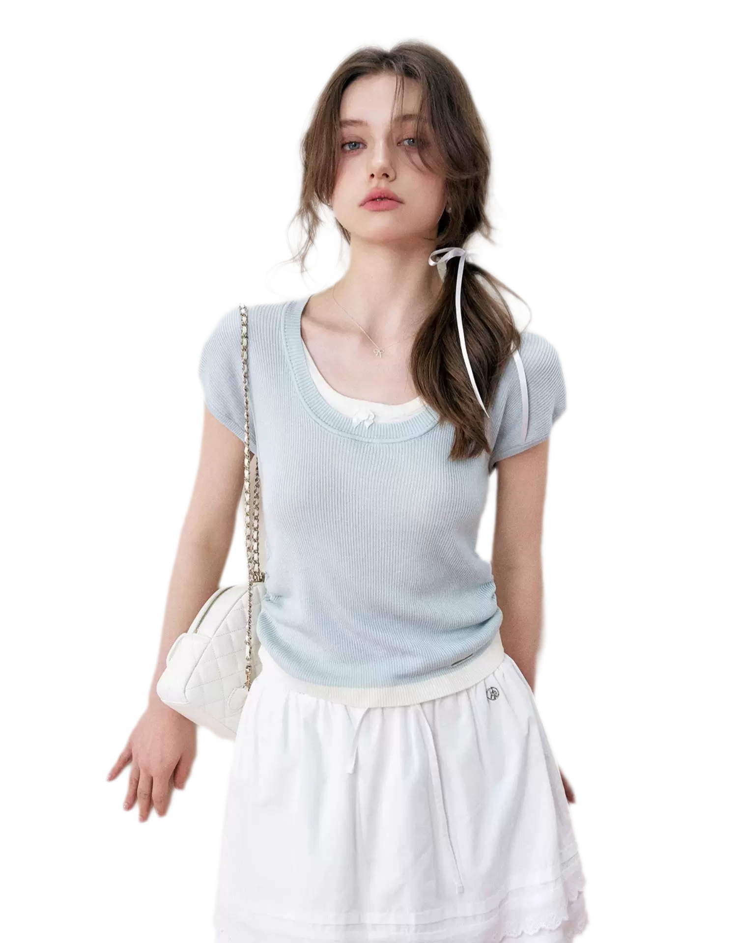 Ruched Layered T-Shirt