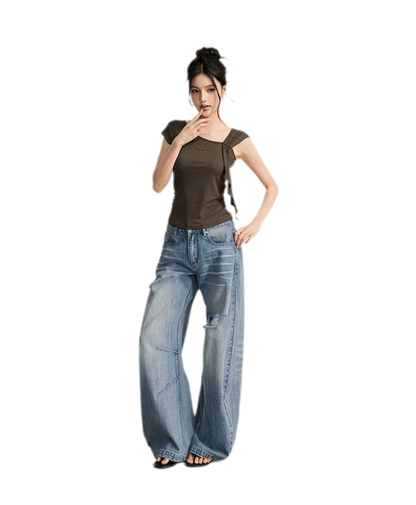Draped Asymmetric Tee