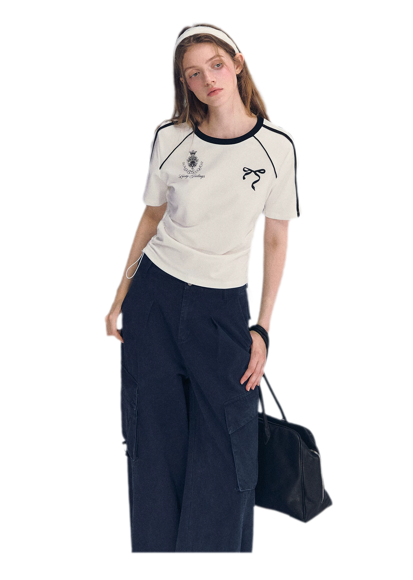 Embroidered Crop T-shirt