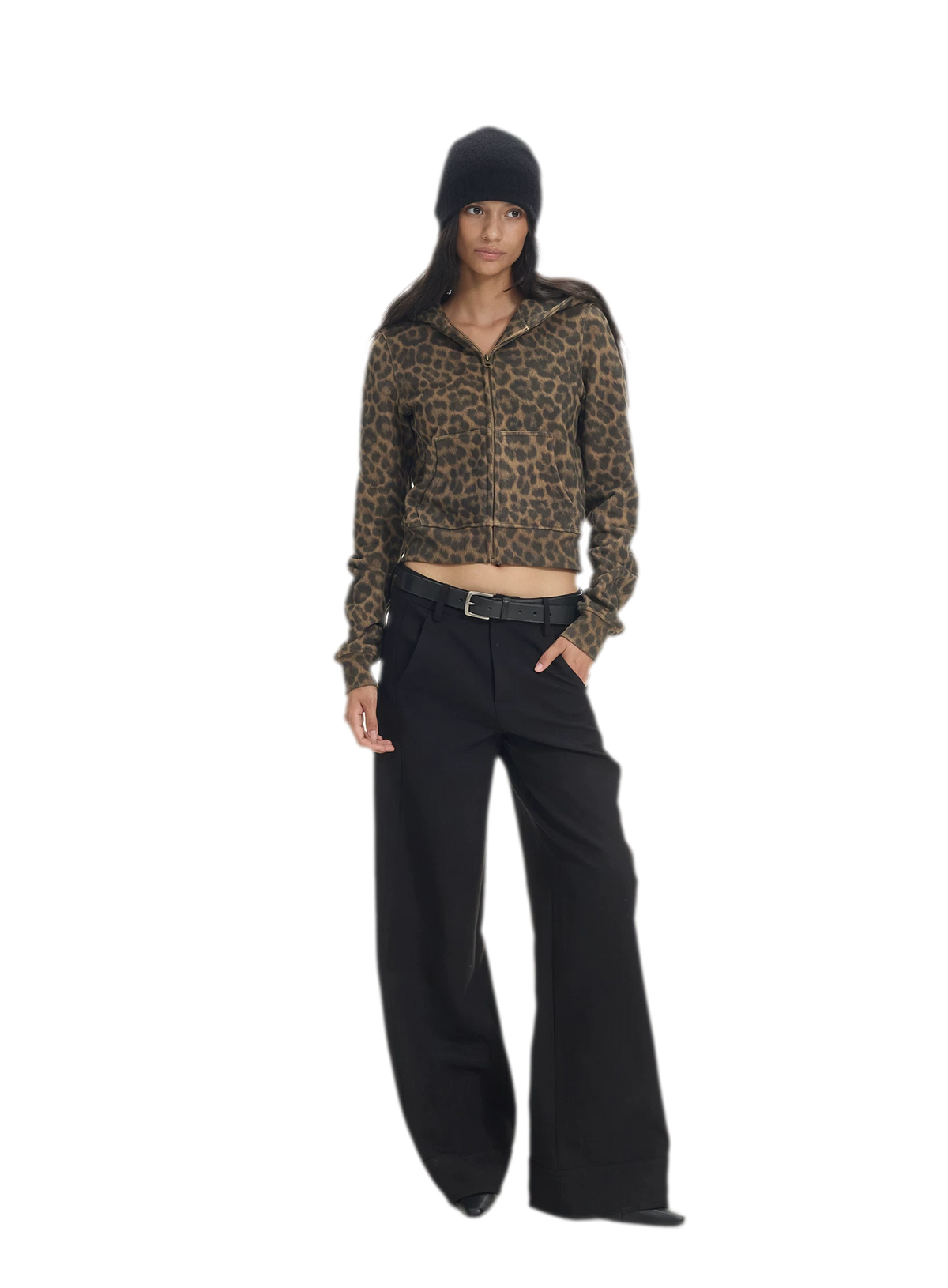 Low-Waist Wide-Leg Suit Trousers