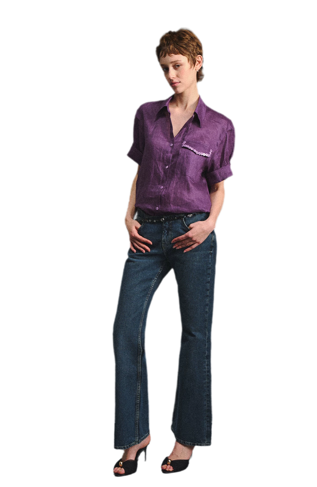 Linen Relaxed Cuff Shirt