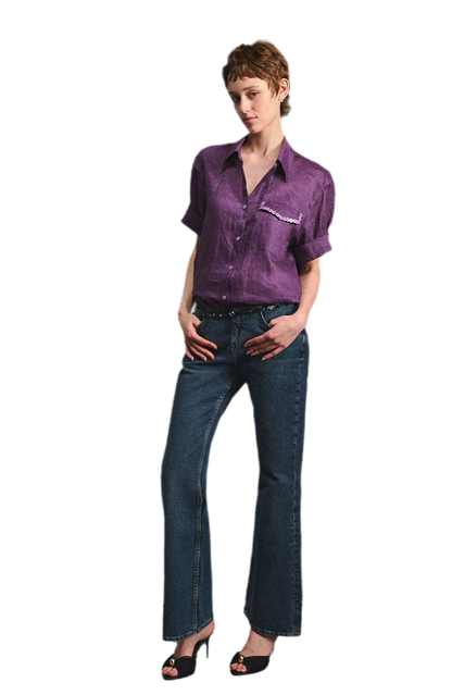 Linen Relaxed Cuff Shirt